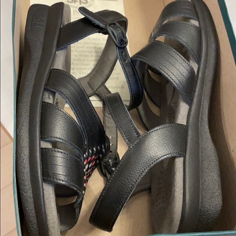 SAS BLACK TRIPAD COMFORT SANDALS. NEW - Picture 9 of 9